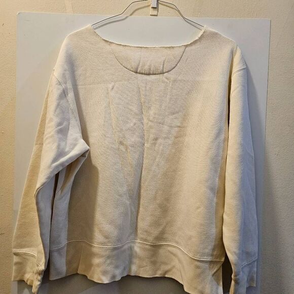 Structure USA V Neck pullover creme light sweater size M - Picture 5 of 5